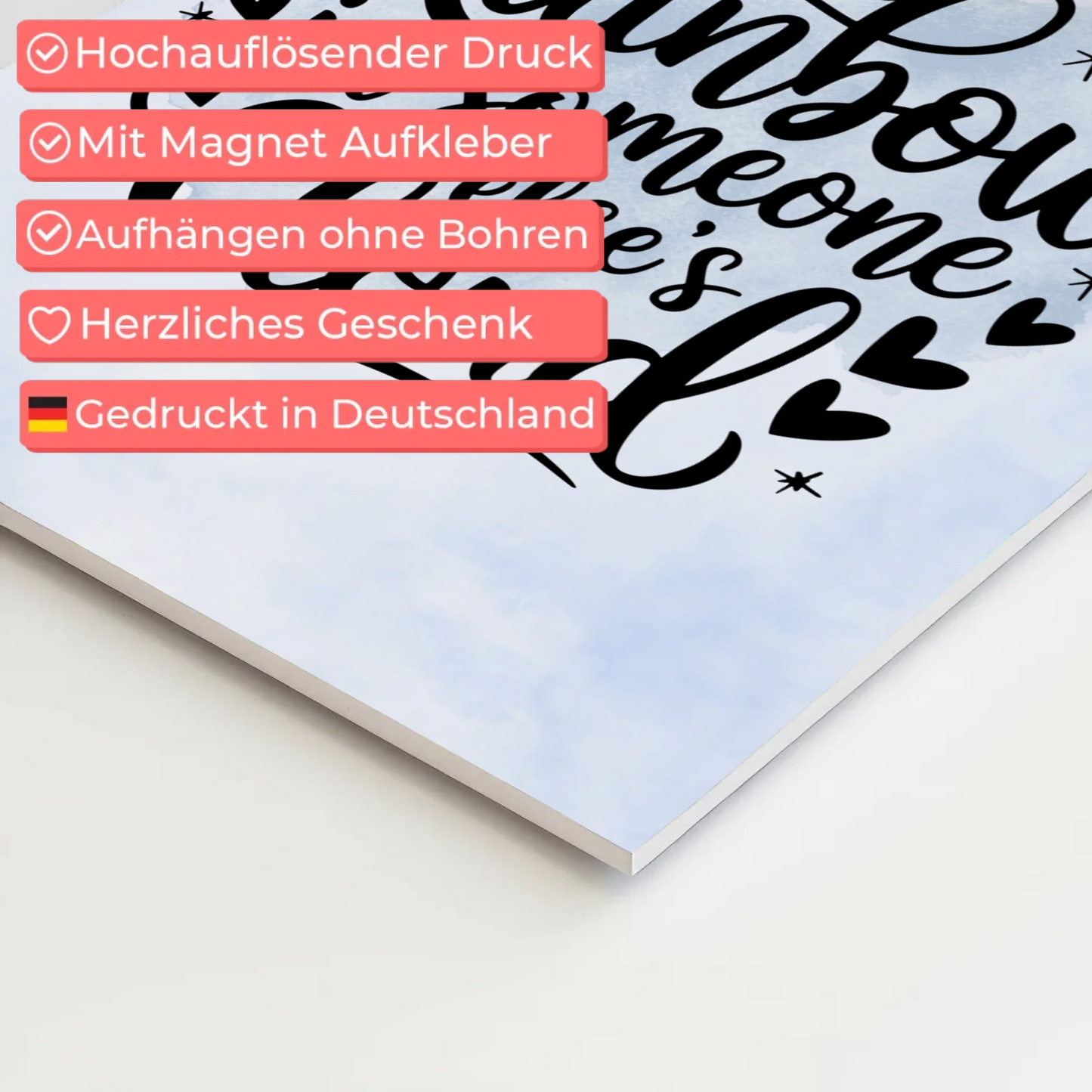 Magnet Poster mit Spruch Be a Rainbow Geschenkidee