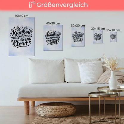 Magnet Poster mit Spruch Be a Rainbow Geschenkidee