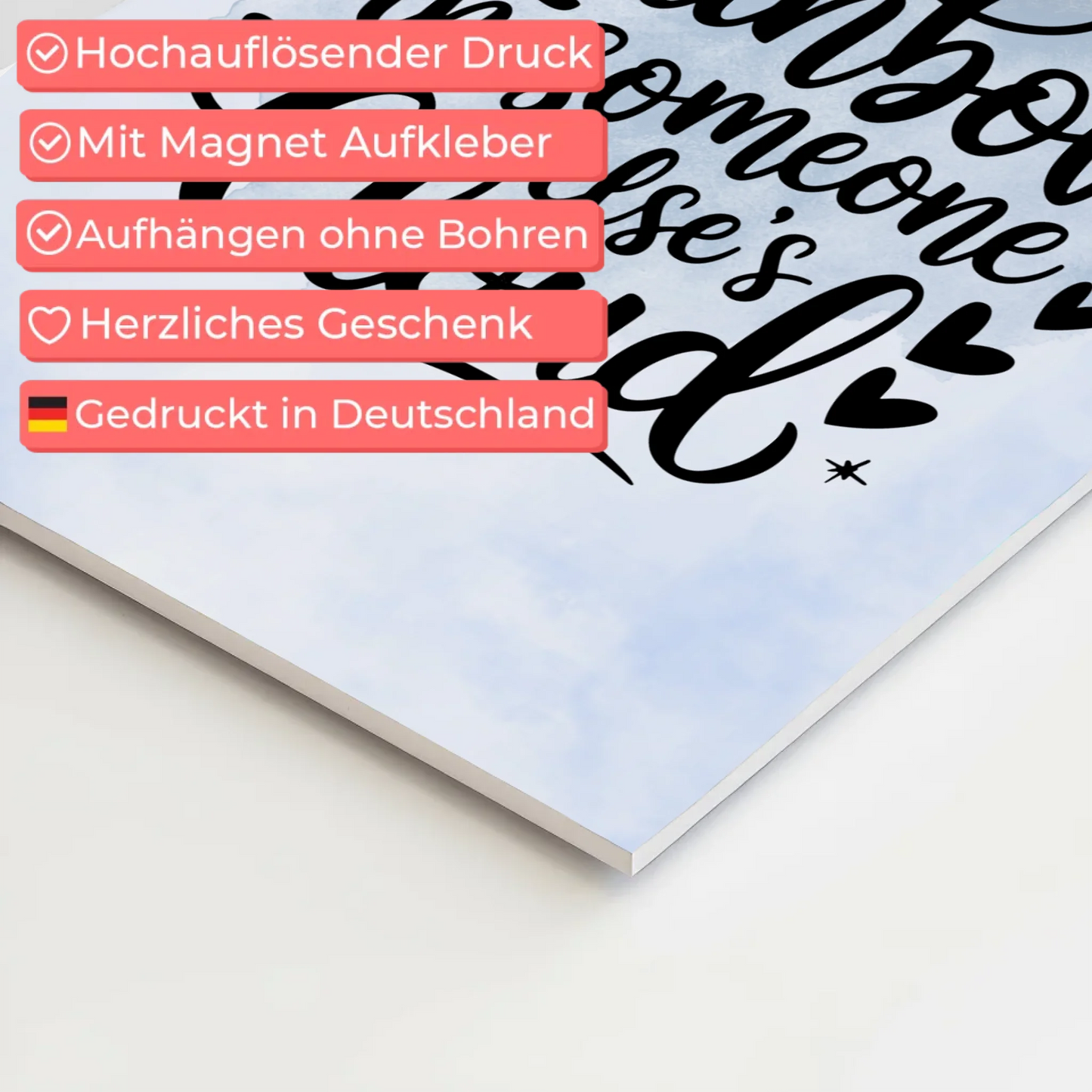 Magnet Poster mit Spruch Be a Rainbow Geschenkidee