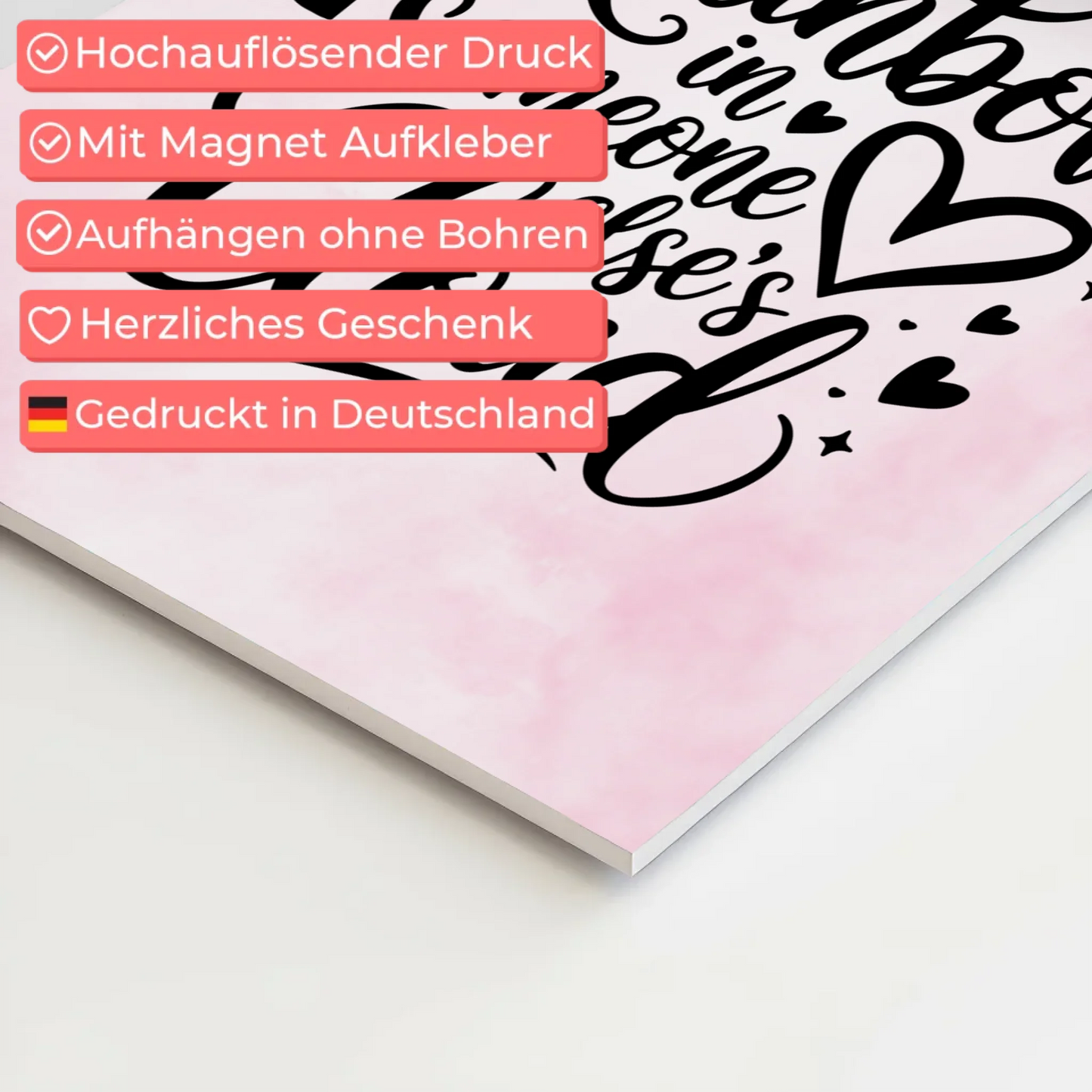 Magnet Poster Spruch Be a Rainbow Geschenkidee Fotoboard