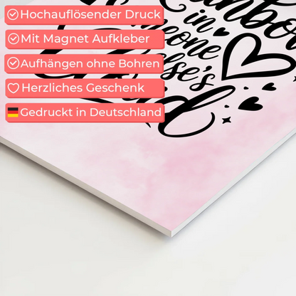 Magnet Poster Spruch Be a Rainbow Geschenkidee Fotoboard