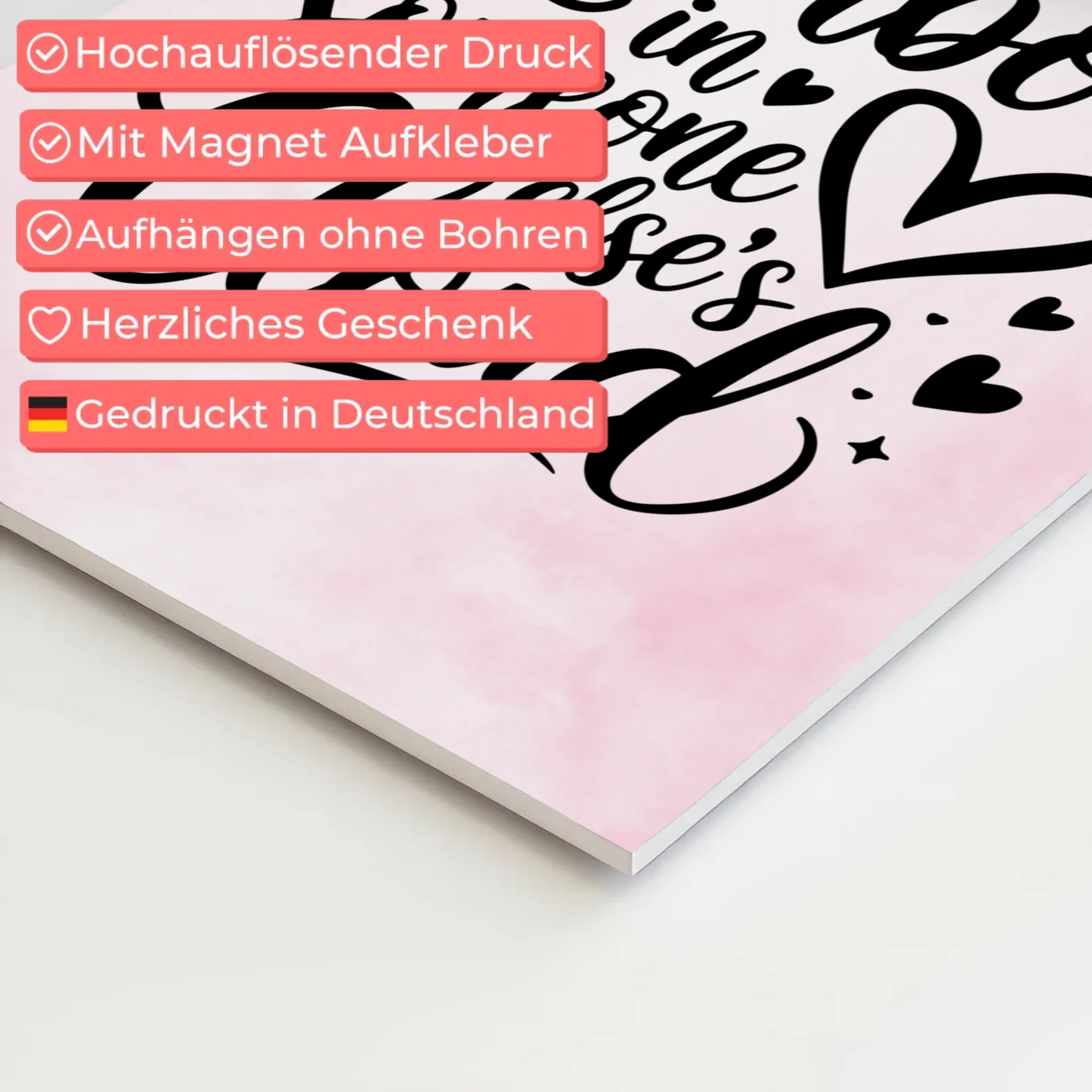 Magnet Poster Spruch Be a Rainbow Geschenkidee Fotoboard