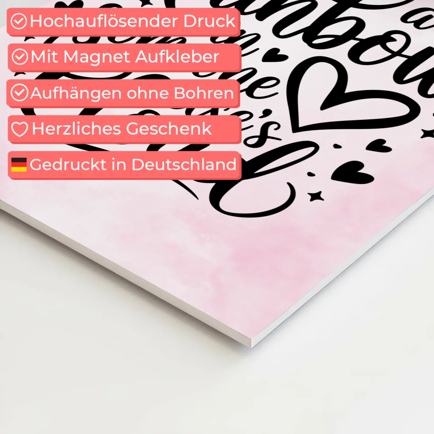 Magnet Poster Spruch Be a Rainbow Geschenkidee Fotoboard