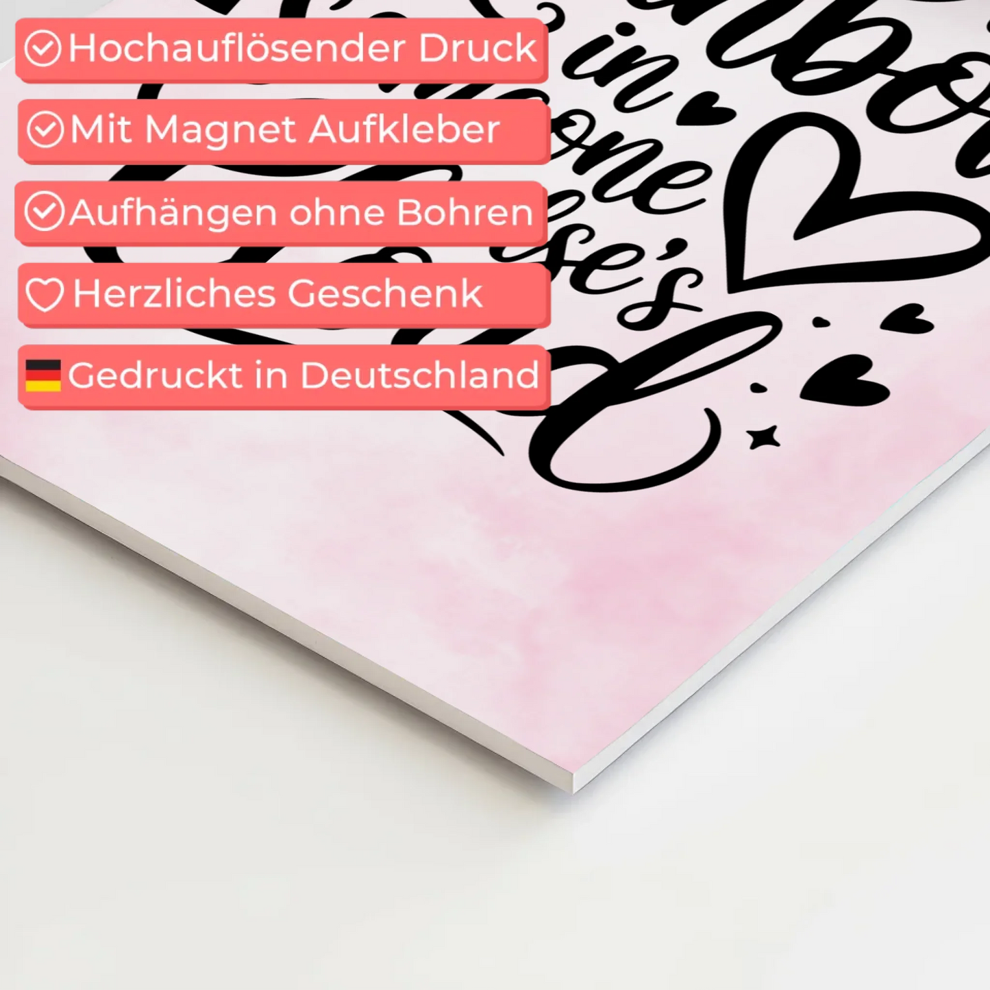 Magnet Poster Spruch Be a Rainbow Geschenkidee Fotoboard