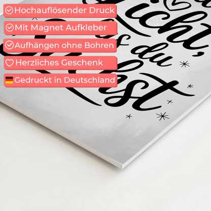 Sprüche Poster Magentisch - Sei das Licht das du suchst