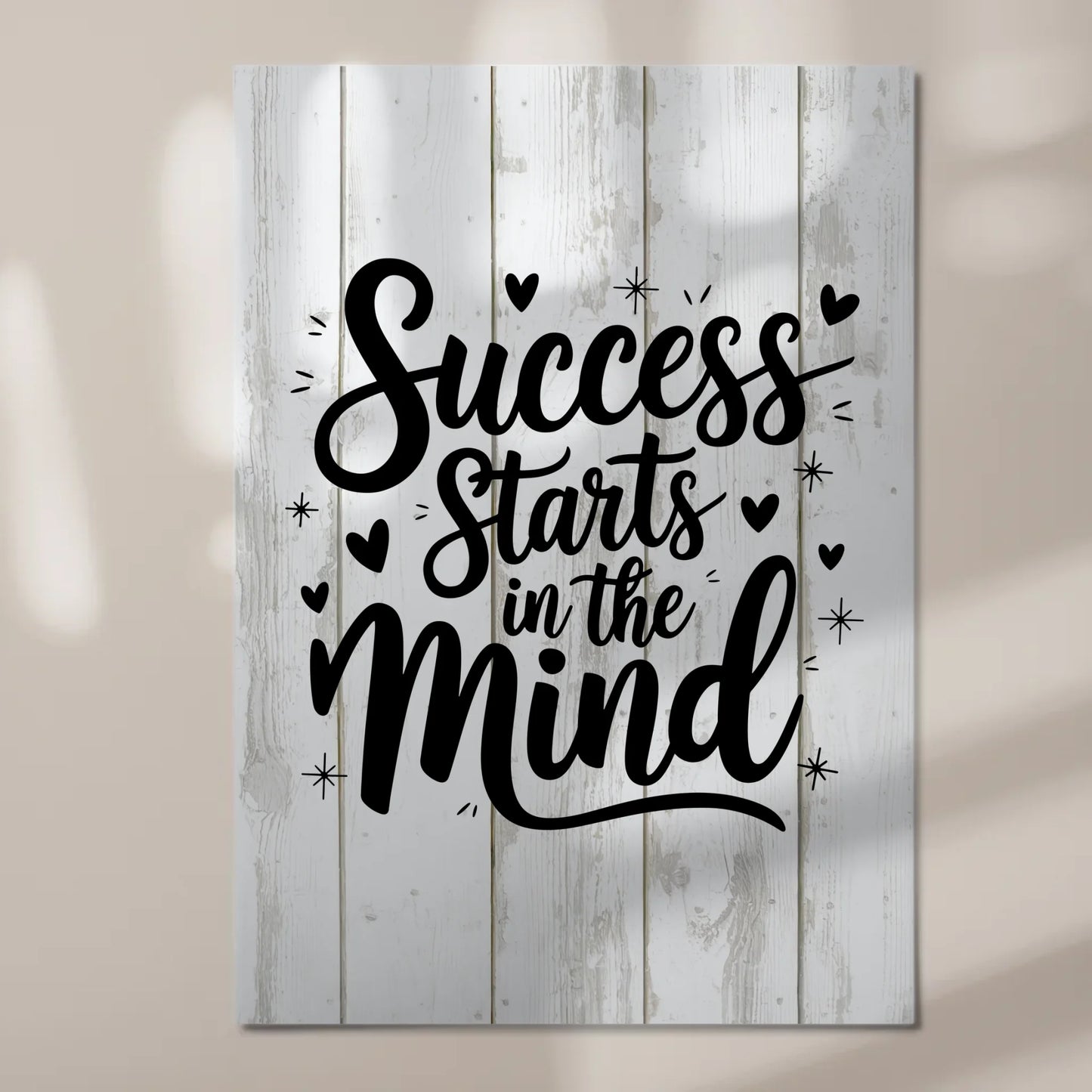 Magnet Poster mit Spruch Success starts in the mind