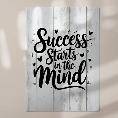 Magnet Poster mit Spruch Success starts in the mind