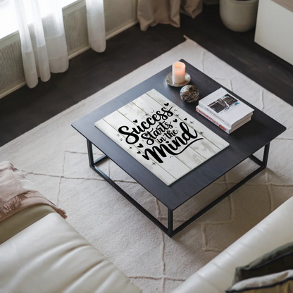 Magnet Poster mit Spruch Success starts in the mind