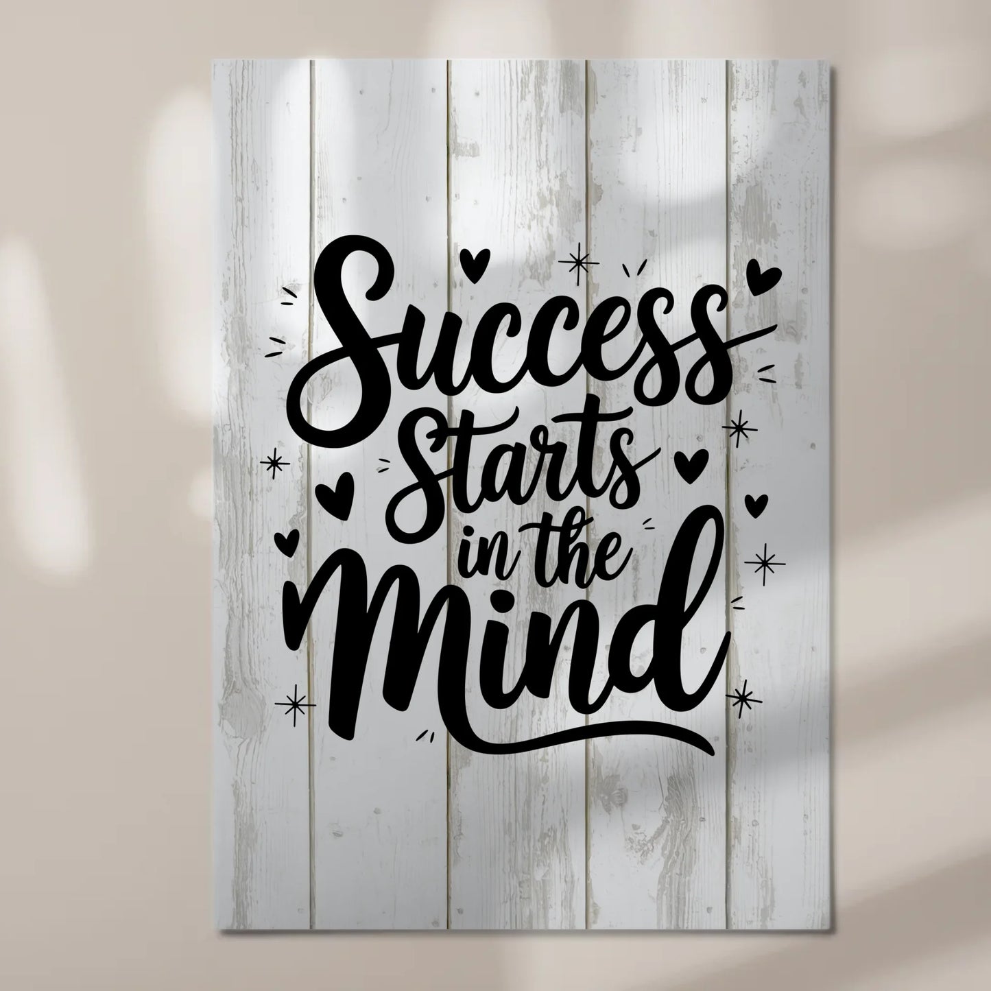 Magnet Poster mit Spruch Success starts in the mind