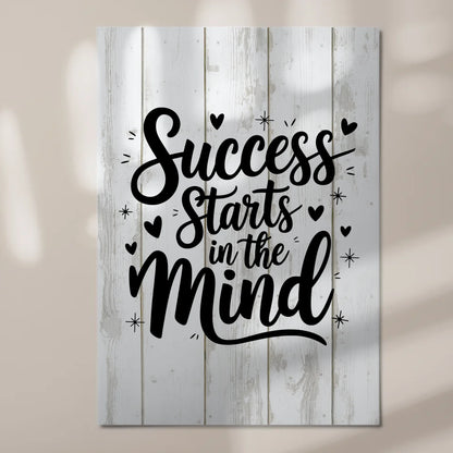 Magnet Poster mit Spruch Success starts in the mind