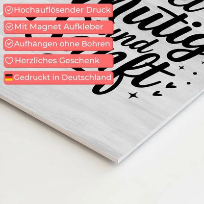Magnet Poster Spruch Sei mutig und sanft Geschenkidee