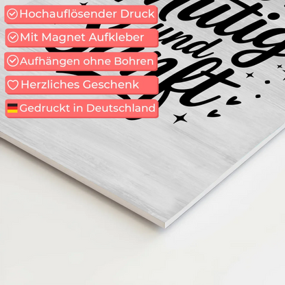 Magnet Poster Spruch Sei mutig und sanft Geschenkidee