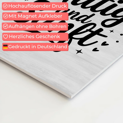 Magnet Poster Spruch Sei mutig und sanft Geschenkidee