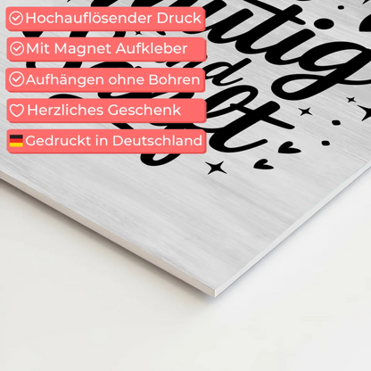 Magnet Poster Spruch Sei mutig und sanft Geschenkidee