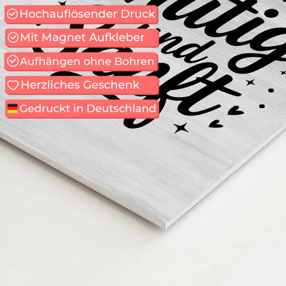 Magnet Poster Spruch Sei mutig und sanft Geschenkidee