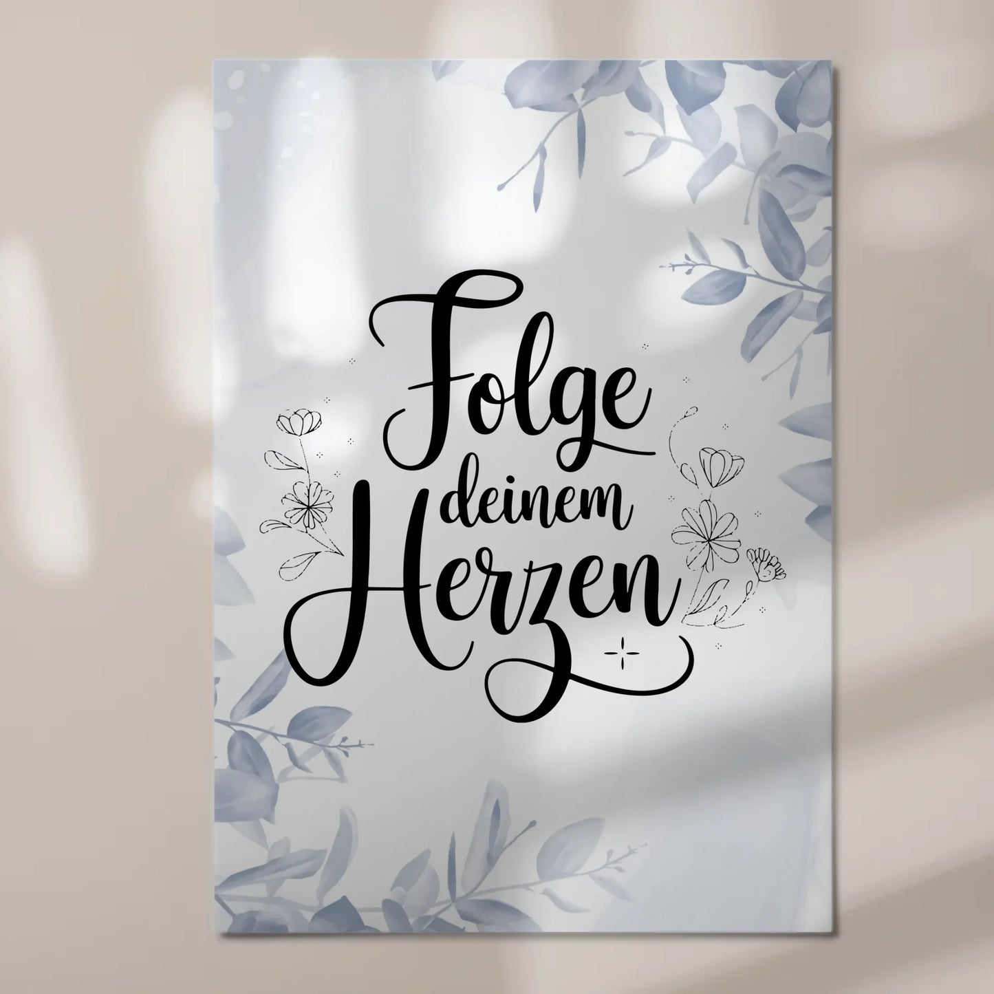 Spruch Fotoboard Magnet Wandbild Folge deinem Herzen