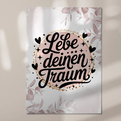 Sprüche Poster Magnetisch Lebe Deinen Traum Geschenk