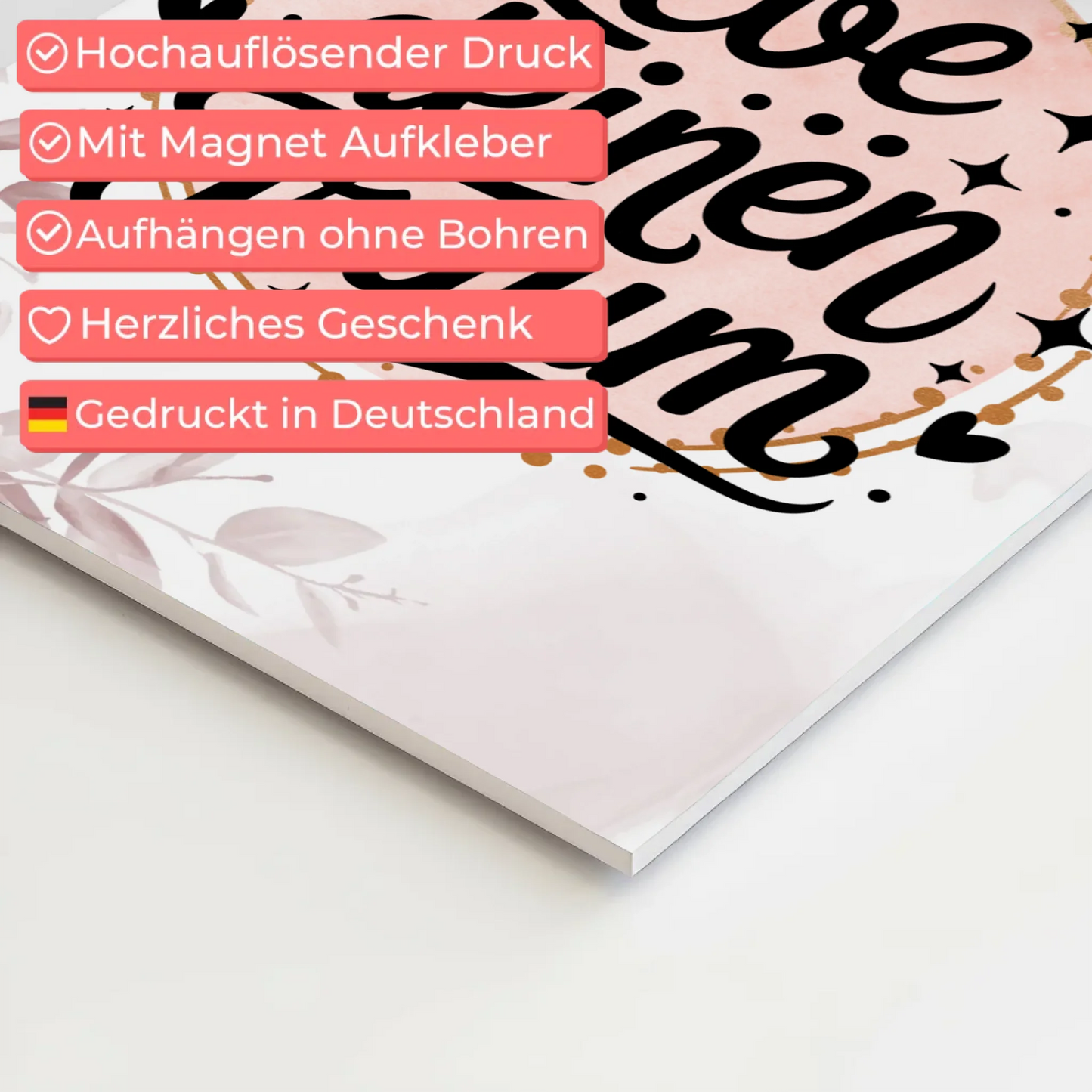 Sprüche Poster Magnetisch Lebe Deinen Traum Geschenk