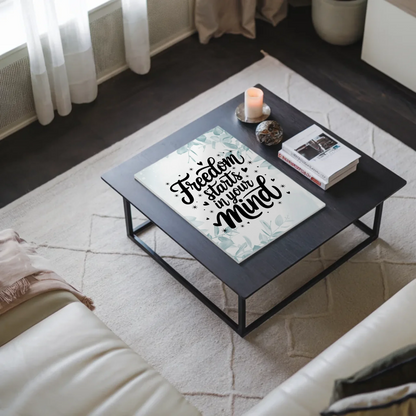Magnet Poster mit Spruch Freedom starts in your mind