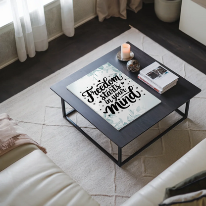 Magnet Poster mit Spruch Freedom starts in your mind