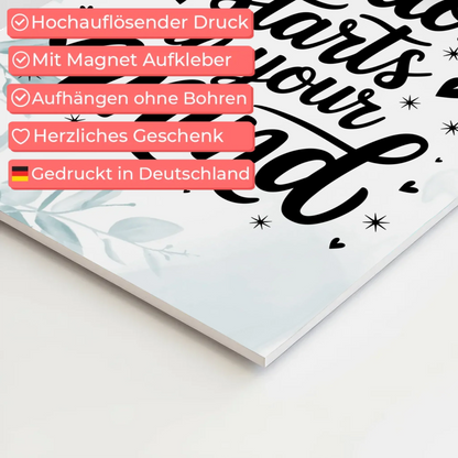 Magnet Poster mit Spruch Freedom starts in your mind