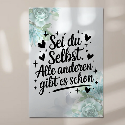 Magnet Poster Spruch Sei du selbst Geschenkidee