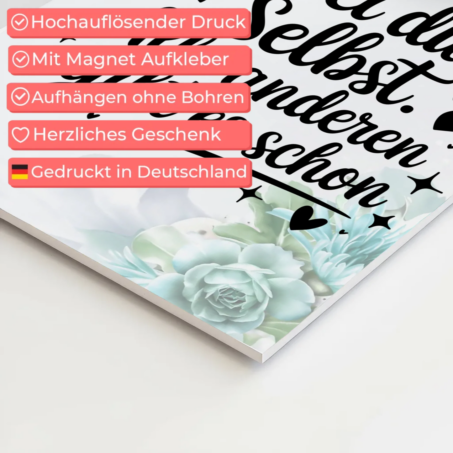 Magnet Poster Spruch Sei du selbst Geschenkidee