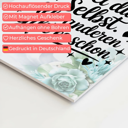 Magnet Poster Spruch Sei du selbst Geschenkidee