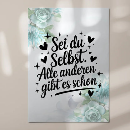 Magnet Poster Spruch Sei du selbst Geschenkidee