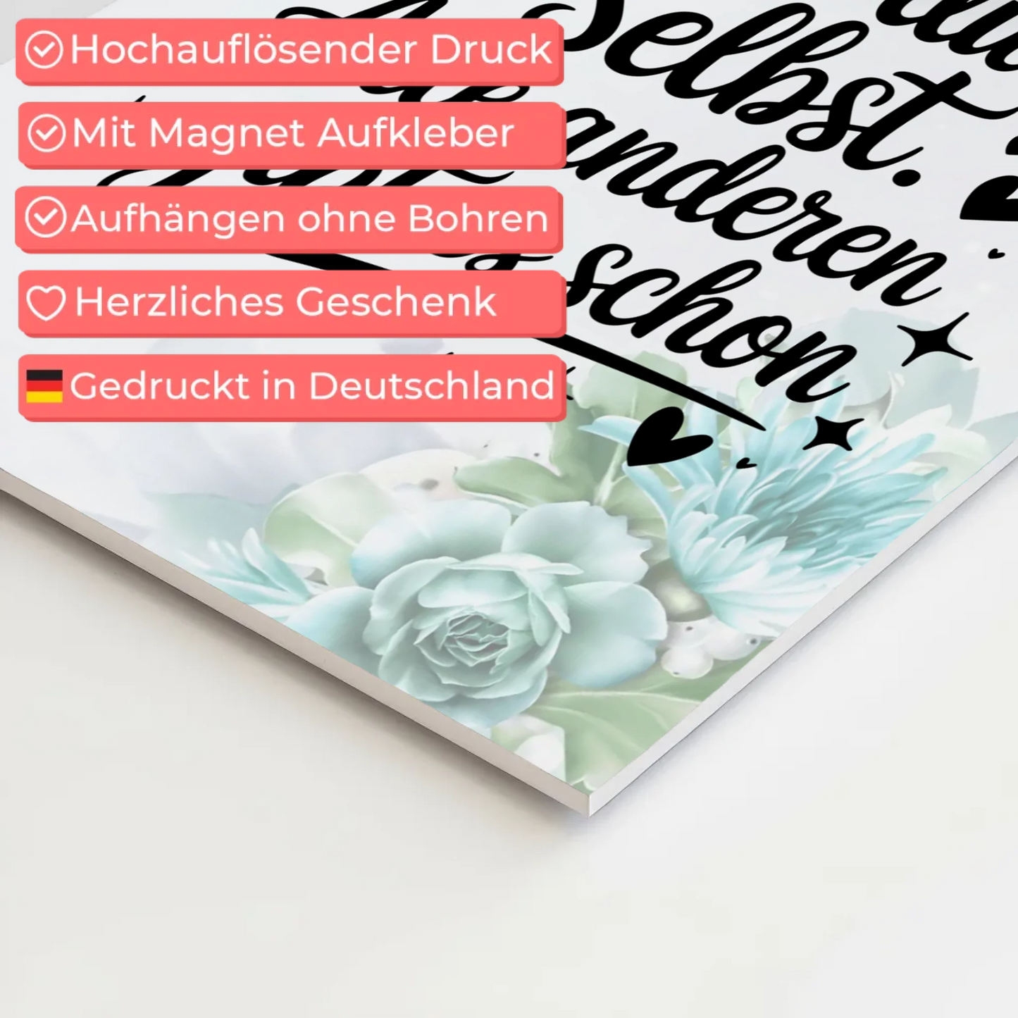 Magnet Poster Spruch Sei du selbst Geschenkidee