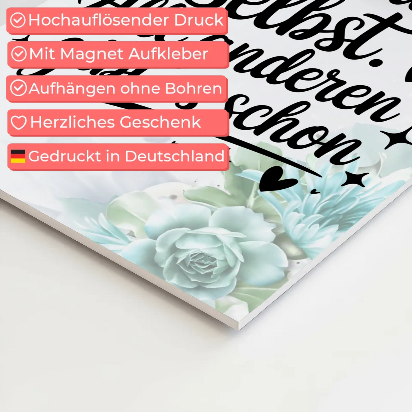 Magnet Poster Spruch Sei du selbst Geschenkidee