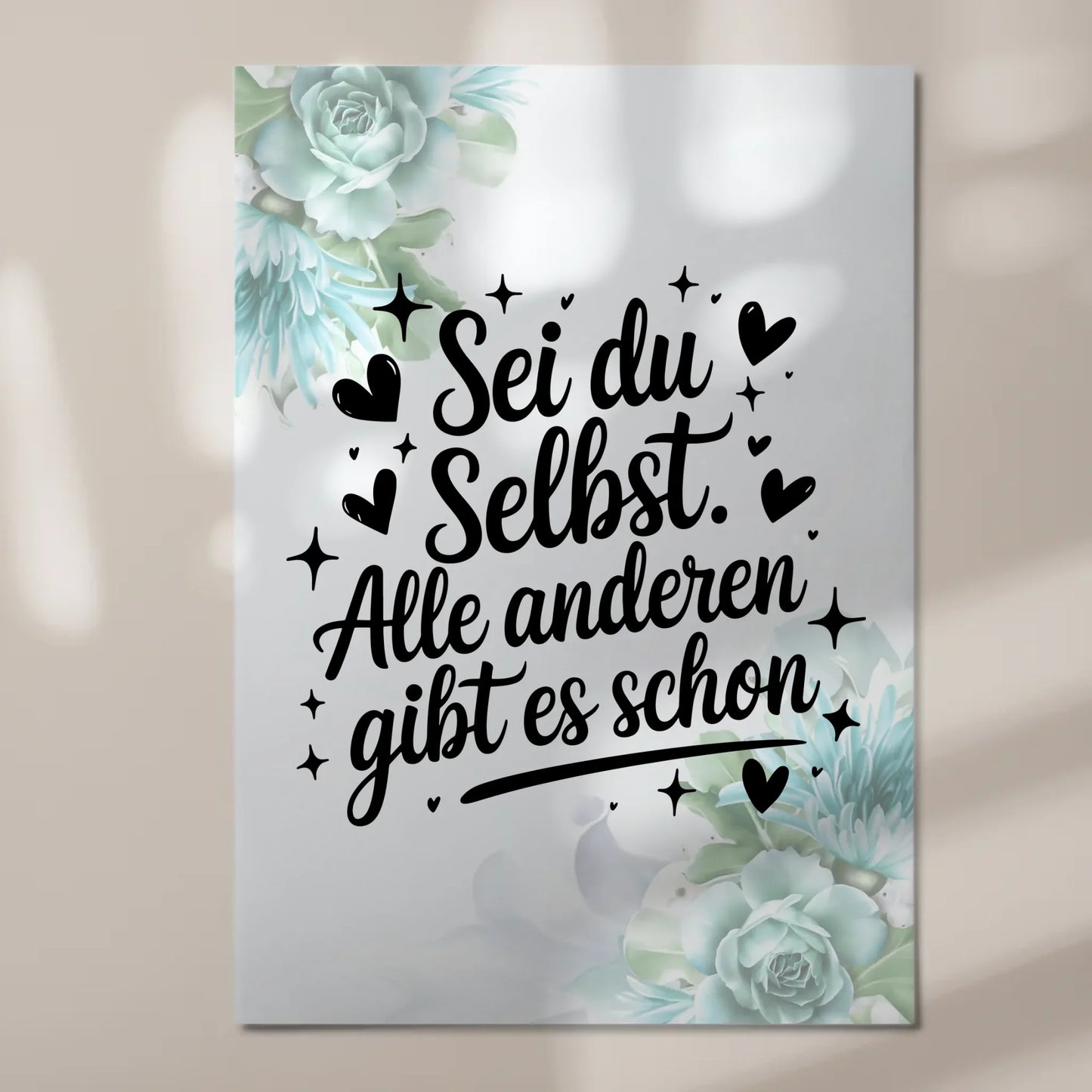 Magnet Poster Spruch Sei du selbst Geschenkidee