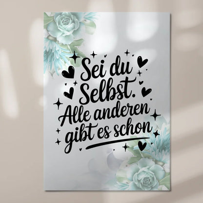 Magnet Poster Spruch Sei du selbst Geschenkidee