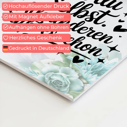 Magnet Poster Spruch Sei du selbst Geschenkidee