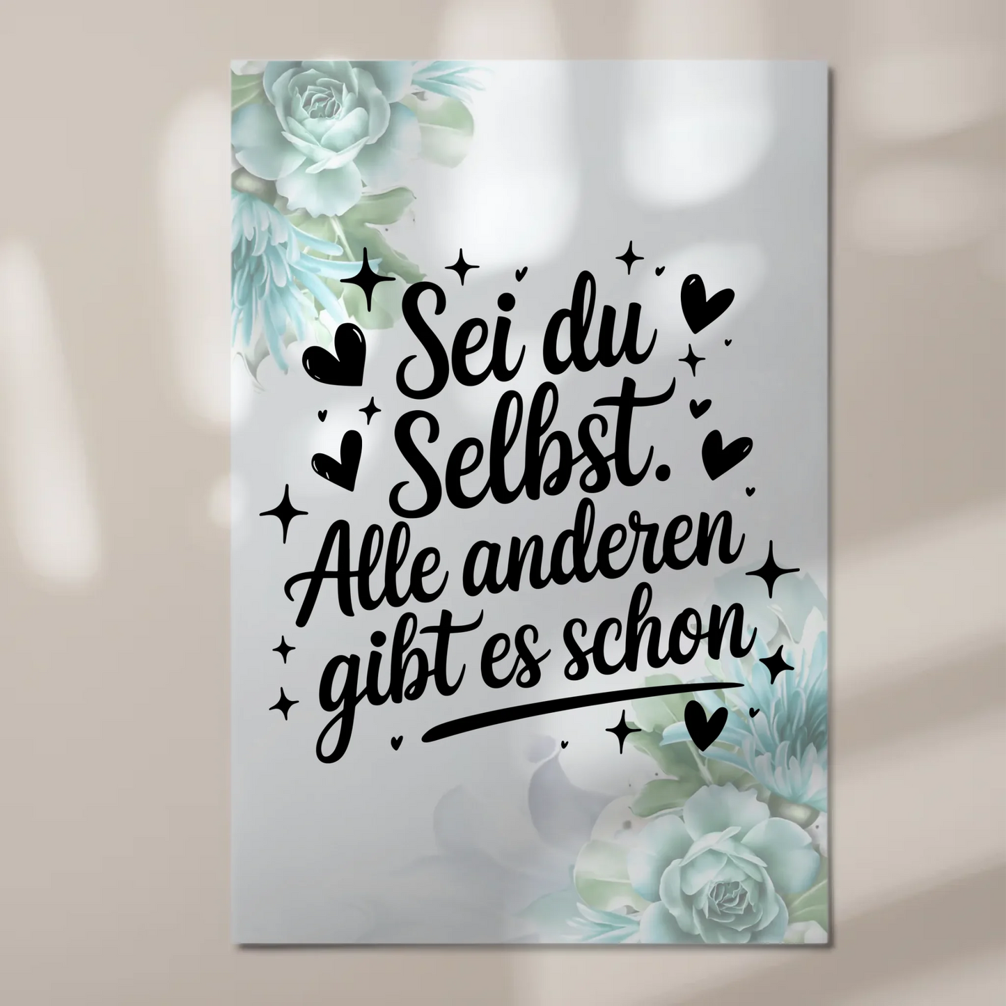 Magnet Poster Spruch Sei du selbst Geschenkidee