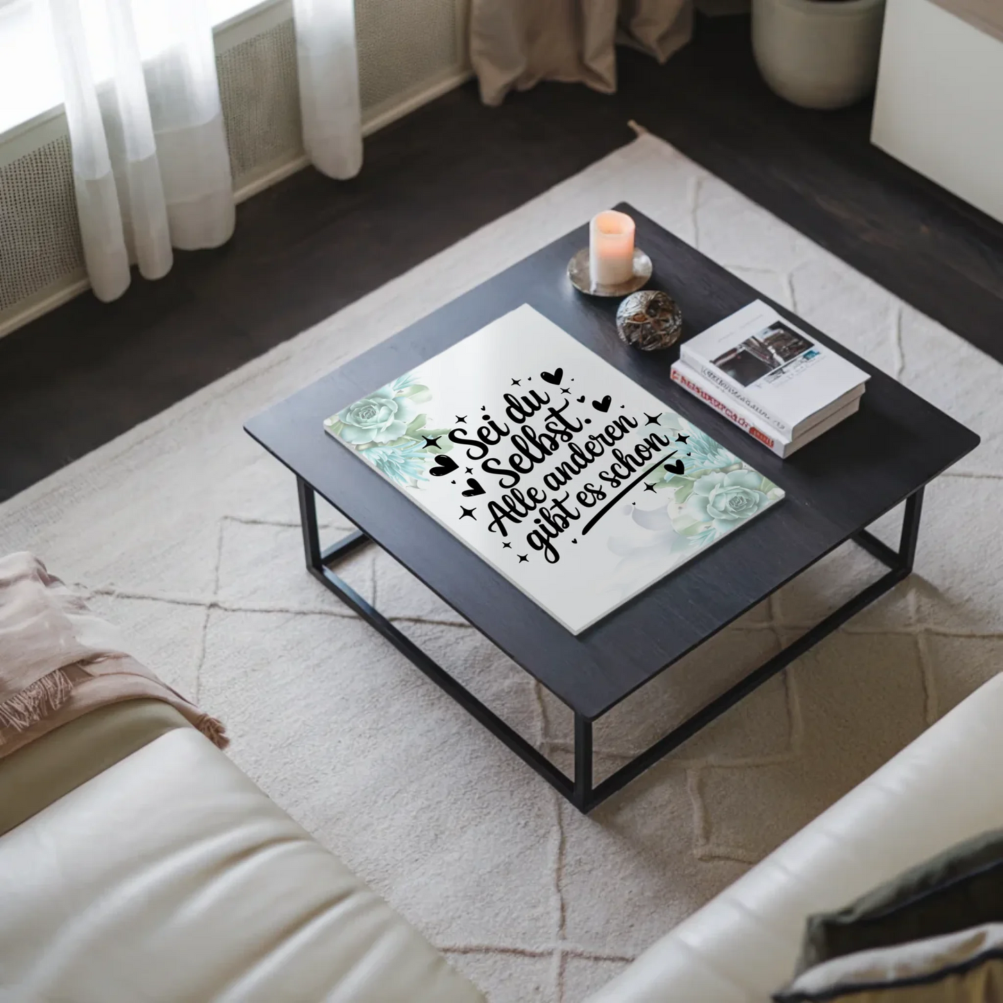 Magnet Poster Spruch Sei du selbst Geschenkidee