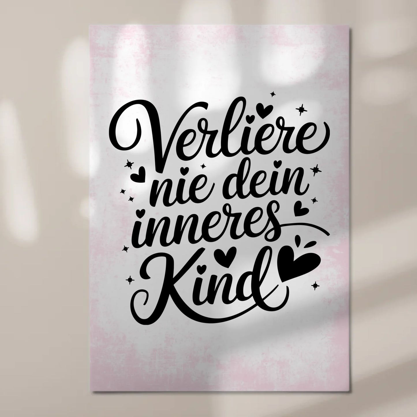 Spruch Fotoboard Magnet Wandbild Verliere nie dein Kind