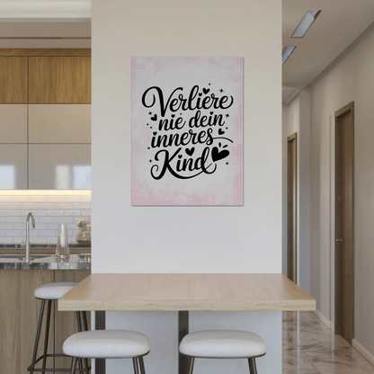Spruch Fotoboard Magnet Wandbild Verliere nie dein Kind