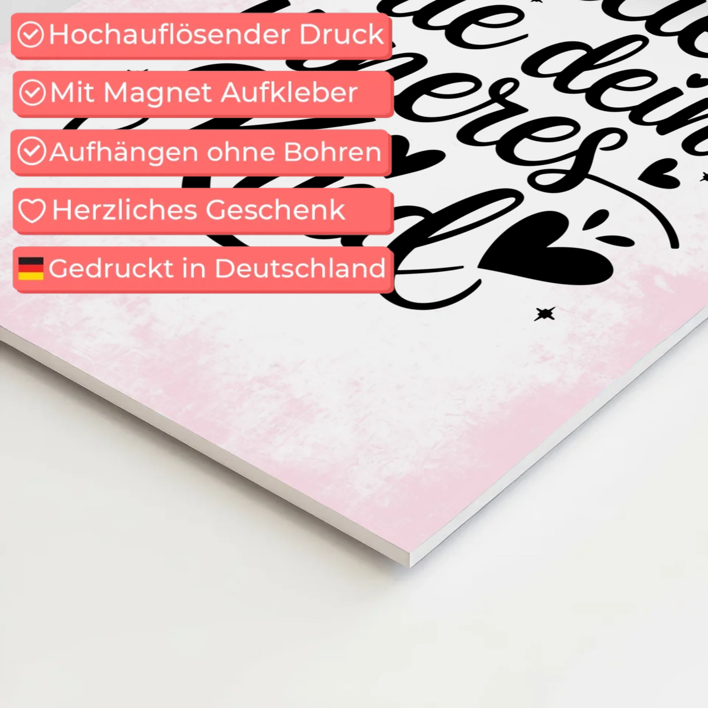 Spruch Fotoboard Magnet Wandbild Verliere nie dein Kind