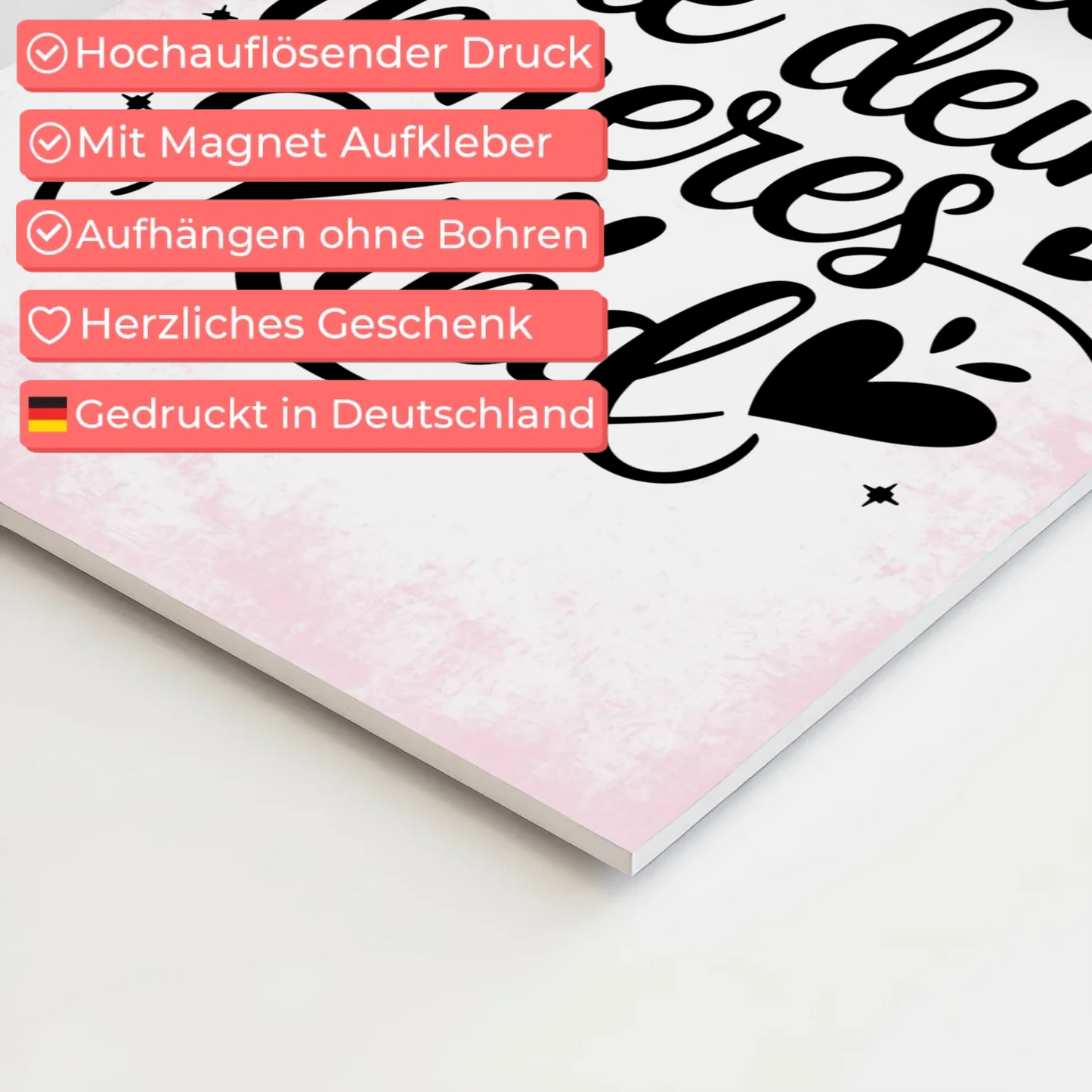 Spruch Fotoboard Magnet Wandbild Verliere nie dein Kind