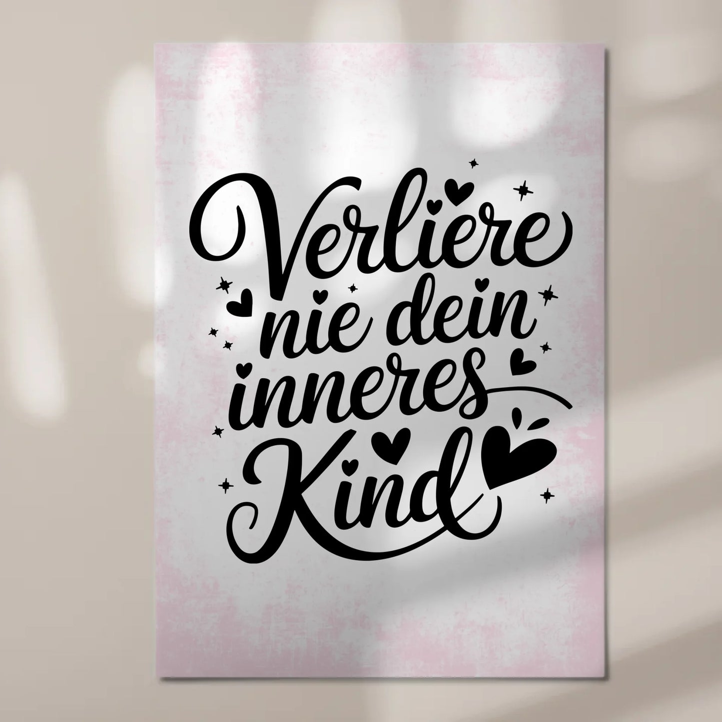 Spruch Fotoboard Magnet Wandbild Verliere nie dein Kind