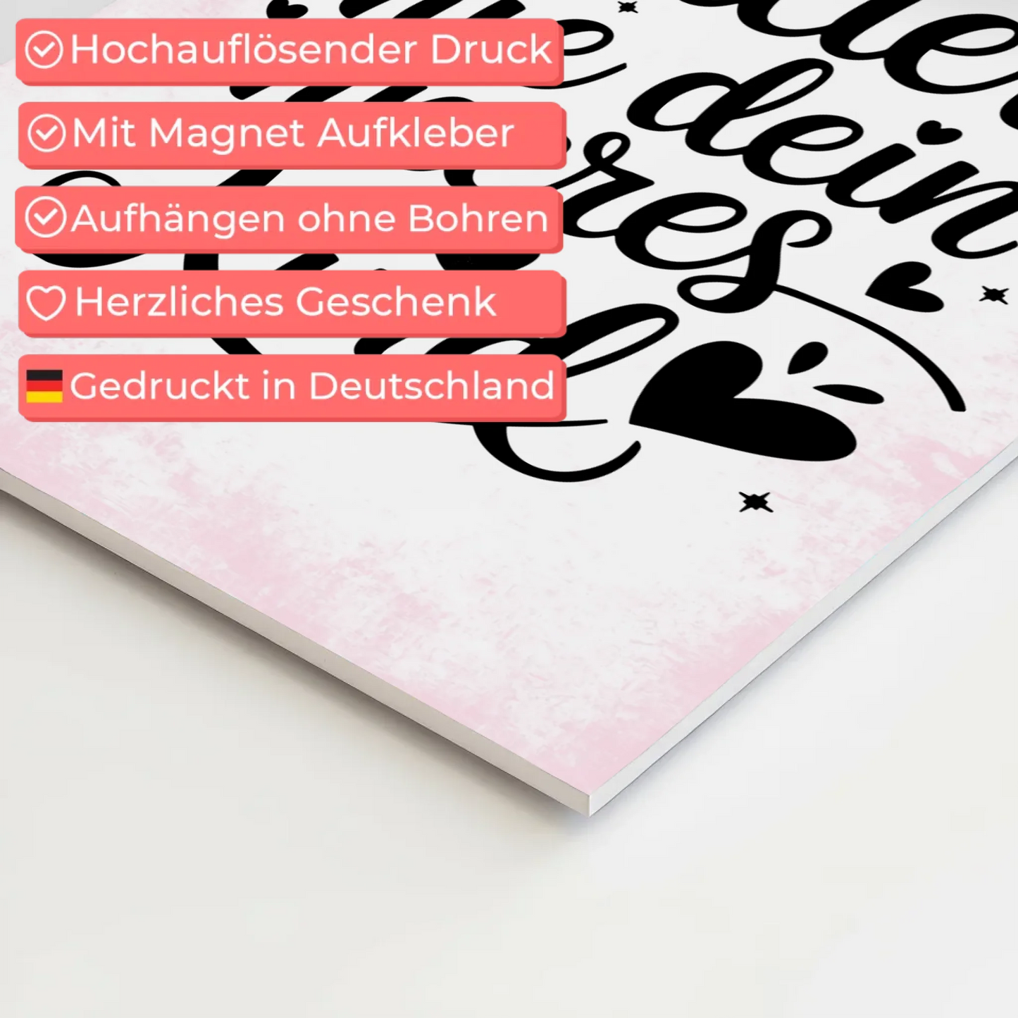 Spruch Fotoboard Magnet Wandbild Verliere nie dein Kind