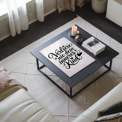 Spruch Fotoboard Magnet Wandbild Verliere nie dein Kind