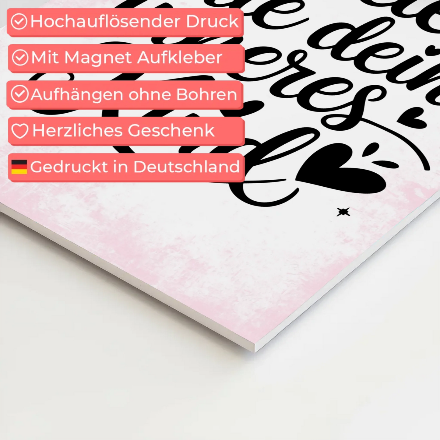 Spruch Fotoboard Magnet Wandbild Verliere nie dein Kind