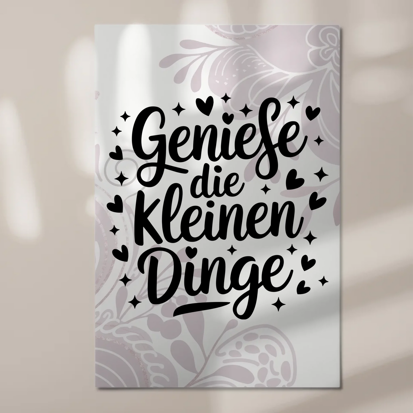 Magnet Poster mit Spruch Genieße die kleinen Dinge