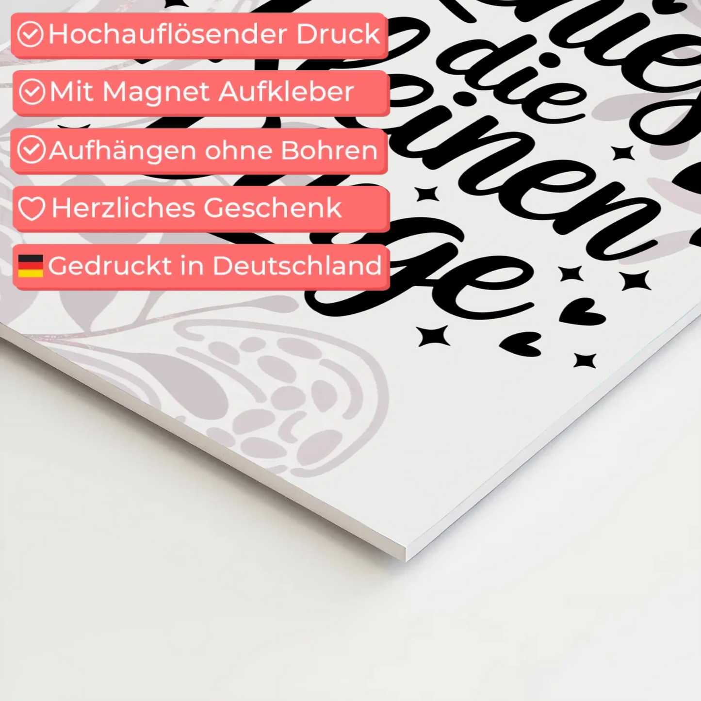 Magnet Poster mit Spruch Genieße die kleinen Dinge