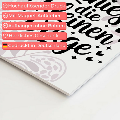 Magnet Poster mit Spruch Genieße die kleinen Dinge