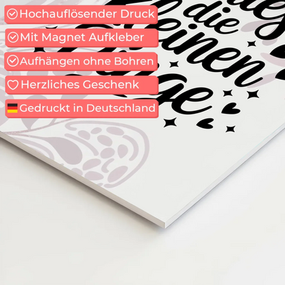 Magnet Poster mit Spruch Genieße die kleinen Dinge