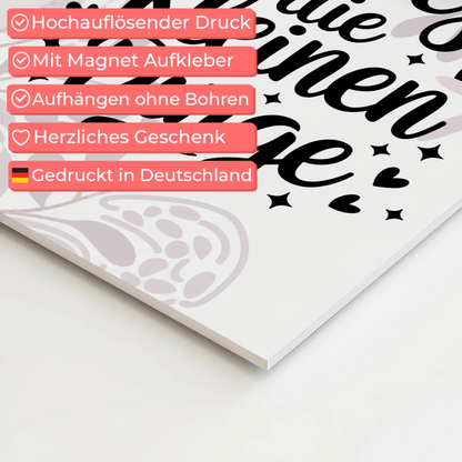 Magnet Poster mit Spruch Genieße die kleinen Dinge