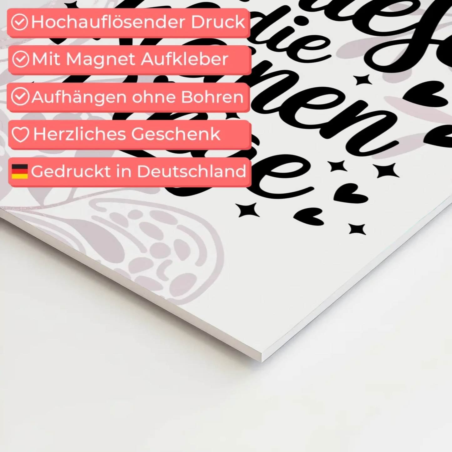 Magnet Poster mit Spruch Genieße die kleinen Dinge